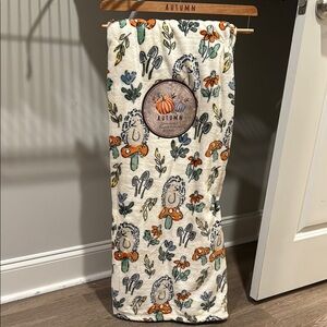 Autumn Hedgehog Print Blanket